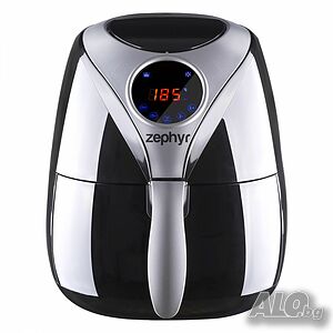 Фритюрник с горещ въздух Air Fryer ZEPHYR ZP 1980 AH, 1600W, 3.2 литра, Дигитален, Таймер, Черен