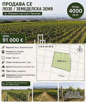 ЗЕМЕДЕЛСКА ЗЕМЯ С ИНВЕСТИЦИОНЕН ПОТЕНЦИАЛ