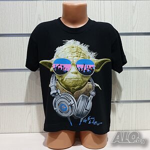 Нова детска тениска с трансферен печат Йода, Междузвездни войни (Star Wars)