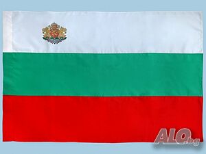 Българско знаме с герб 60х90см