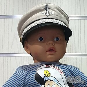 Нова детска сива капитанска шапка с Котва