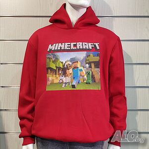 Нов мъжки суичър с дигитален печат MINECRAFT (Майнкрафт)