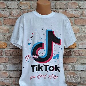 Нова мъжка тениска с дигитален печат TIK TOK