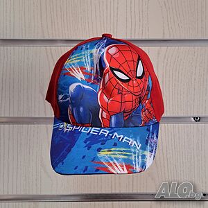 Нова детска шапка с козирка СпайдърМен (SpiderMan) в червен цвят