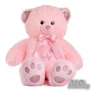 Голямо плюшено Мече в розов цвят LUCKY, 100см