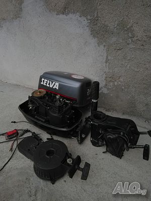 Продавам извънбордов двигател Selva 7.5HP, 4-тактова, внос от Италия, за части