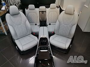 НОВ Спортен Кожен Салон Sensafin BMW X5 G05 2023 X7 G07 Silverstone Седалки