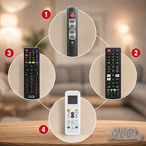 Универсално дистанционно за климатик или телевизор (LCD/LED/Smart TV) - съвместимо с много модели