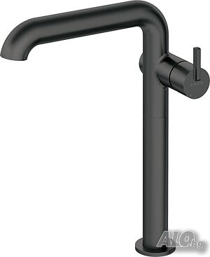 Черен висок стоящ смесител за мивка за Баня модел Silia Nero Side L BQS_N24K