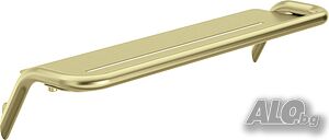 Златна стенна полица, рафт за баня за стенен монтаж Silia Brush Gold