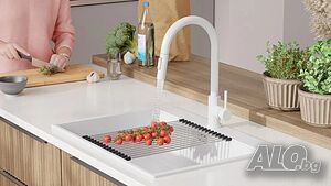 Бяла Кухненска Мивка от гранит модел XXL Осло 70 Top 680 x 500 mm