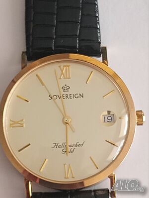 Мъжки златен часовник Sovereign Hallmarked Gold- почти нов