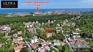 Масивна триетажна къща в гр. Приморско, вилна зона ”Узунджата”.