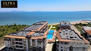 Обзаведен двустаен апартамент с гледка море в луксозен комплекс, кв. Сарафово
