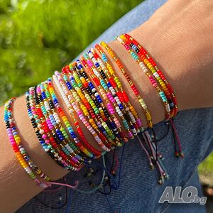 Лека и ярка цветна гривна от seed beads - перфектен аксесоар за всеки ден избери от 16 модела