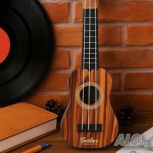 🧸🎶✨ **Детска механична китара** 🎸🕹️ **Реалистичен дизайн за музикални игри** 🎼🌟