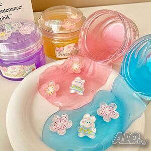 Играчка за облекчаване на стреса Slime с перлен блясък, цветно желе за игра
