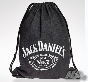 Алкохолизирана :) раничка Jack Daniel’s от черен Дънков плат раница