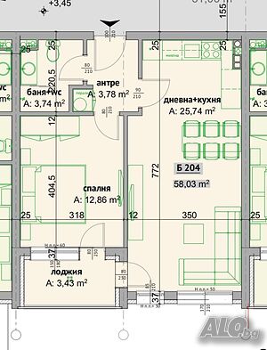 Двустаен апартамент в к-с Хоризонт 2