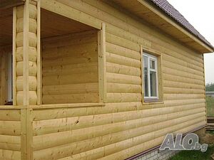 Дървена ламперия Блок Хаус 28 х 146 х 4 м. (Облицовка обла)