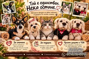Ръчно изработени фигури на домашни любимци по снимказа вас или като персонализиран подарък