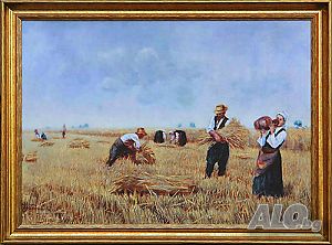 ”Жетвари”, Христо Казанджиев, 1904г., картина