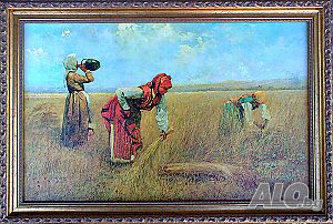Жътва в Чепинско, Иван Ангелов, 1905г., картина
