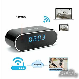WiFi скрита камера в настолен часовник, будилник