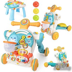 Проходилка уокър, масичка, тротинетка, ride-on количка 4в1