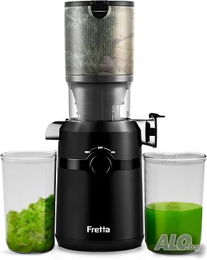 Бавнооборотна сокоизтисквачка Fretta 1L, 108mm, 200W, Гаранция