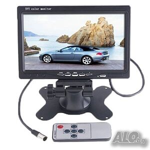 Монитор за кола със 7 инча LCD дисплей, HD 800 x 480 p и 2 AV изхода PK LCD2