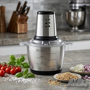 Кухненски робот Cheffinger 3L, 1000W - мощен с 2 скорости, мултифункционален чопър