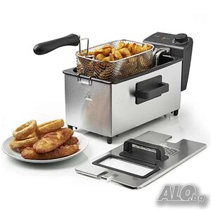 Електрически фритюрник Cheffinger CF-EDP3.0 3L, 2000W, неръждаема стомана, регулируема температура