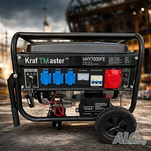 Мощен бензинов генератор 7.5 kW (13 к.с.) с дистанционно управление и колела