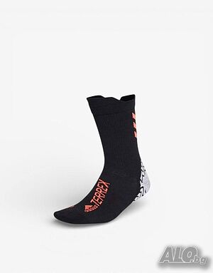 🧦 Adidas Terrex Heat Ready Trail Running Traxion Socks - Унисекс | Черни