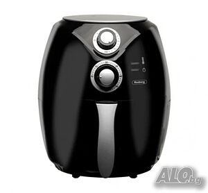 Фритюрник AirFryer Rosberg Premium, 1600W, 3л., Горещ въздух, Таймер, до 200°C, Черен