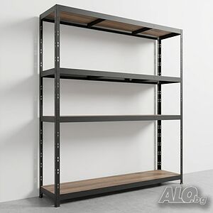 Премиум метален стелаж HÖGLER 180x180x60 см - 4 рафта, 1200 кг, индустриална здравина