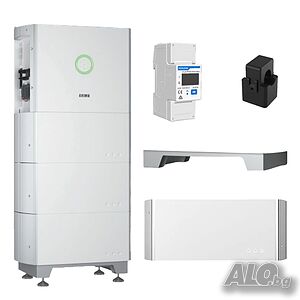 Комплект Монофазен хибриден инвертор SAJ HS2 5KW+батериен пакет (HV1)+Монофазен смарт метър+Стойка