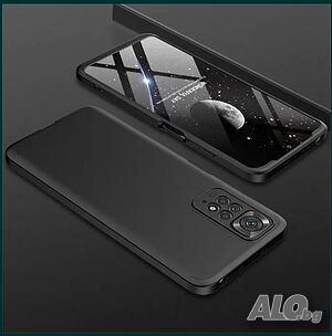 Кейс 360° Градуса Мат за Xiaomi Redmi Note 11 4G + стъклен протектор