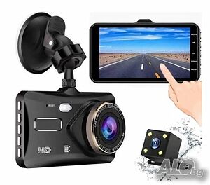 Видеорегистратор, HD дисплей, Камера за задно виждане, FULL HD 1080, Функция motion detection