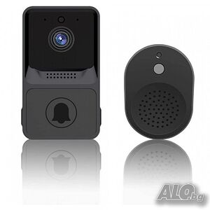 Смарт видео звънец с WiFi интелигентна камера, безжичен звънец с HD изображение, аудио, нощно виждан