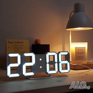 Дигитален светещ LED часовник и будилник GH0719L