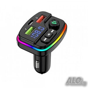 FM Bluetooth Трансмитер с амбиентно освтление ALLISON