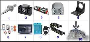 CNC Сачмено-Винтови двойки BK12 BK15 FK12 FK15 Кабеловодещи вериги