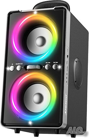 Голям Bluetooth високоговорител ODIOMX, тонколона с пикова мощност 200 W, супер бас,