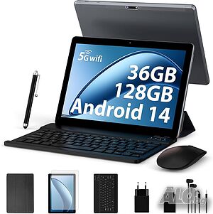 Foruser 10 IPS дисплей, таблет с Android 14, MTK 2.0 GHz, 5G Wi-Fi, 36 GB