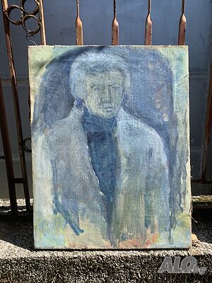 Стара картина маслени бои портрет