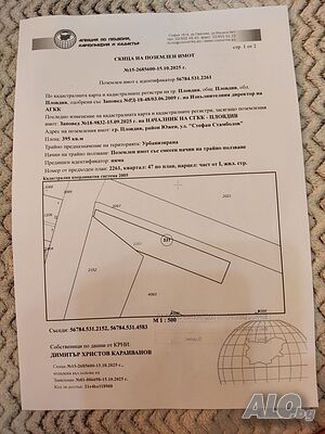 Парцел Пловдив Въстанически Продажба 395 кв.м В регулация (УПИ) С ток Водопровод | Парцели за застрояване, Инвестиционни проекти | Въстанически / Кючук Париж Пловдив