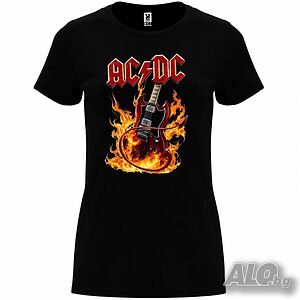 Нова дамска тениска на музикалната група AC/DC