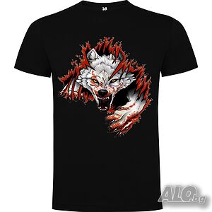 Нова мъжка тениска с Вълк - Wolf attack (Вълча Атака)